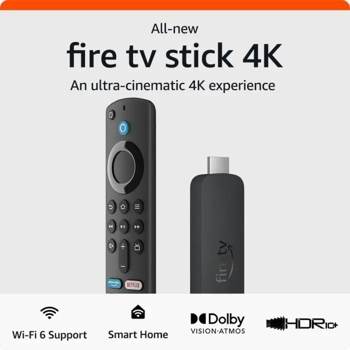 2023 Amazon Fire TV Stick 4K (2nd Gen), Wi-Fi 6, Dolby Vision/Atmos